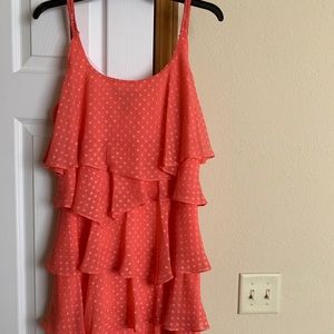 signature by robbie bee peach tiered dress